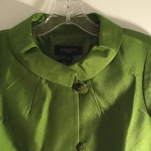 Talbot's pea green jacket size 4p
